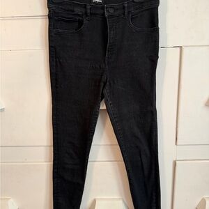 Express Women's Dark Black Skinny Jeans